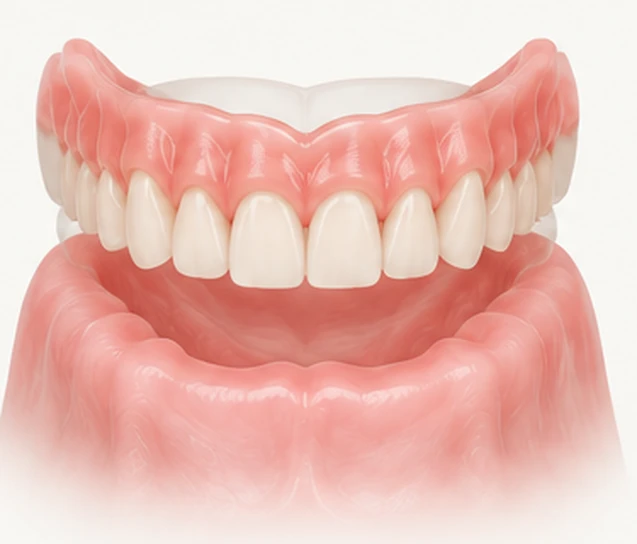 Conventional complete dentures resting on the gum ridge — Smile Spot Dentistry, Venice FL