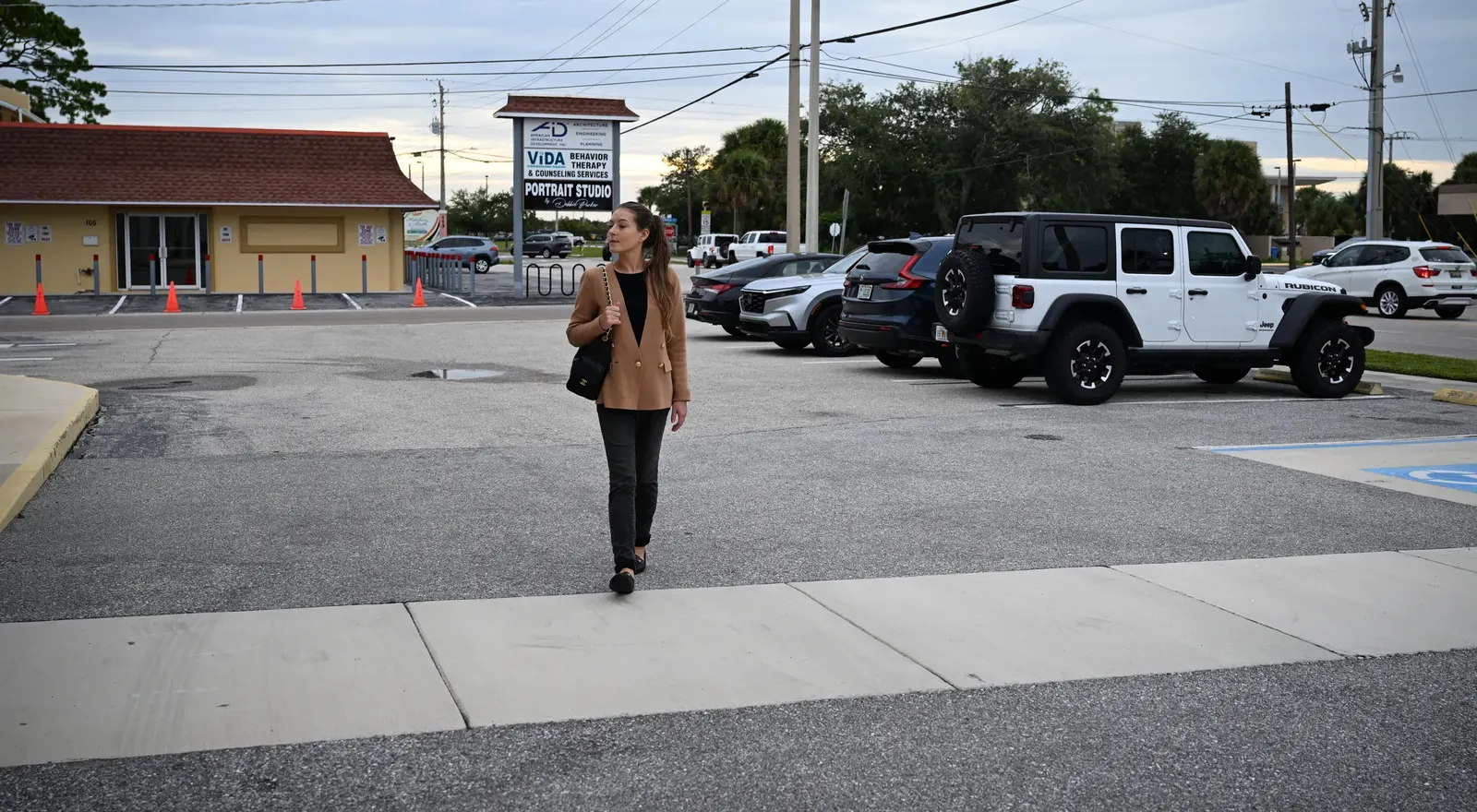 Free on-site parking directly outside Smile Spot Dentistry, Venice FL