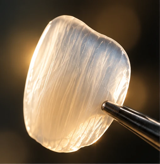 E.max lithium disilicate ceramic showing its translucency — Smile Spot Dentistry, Venice FL