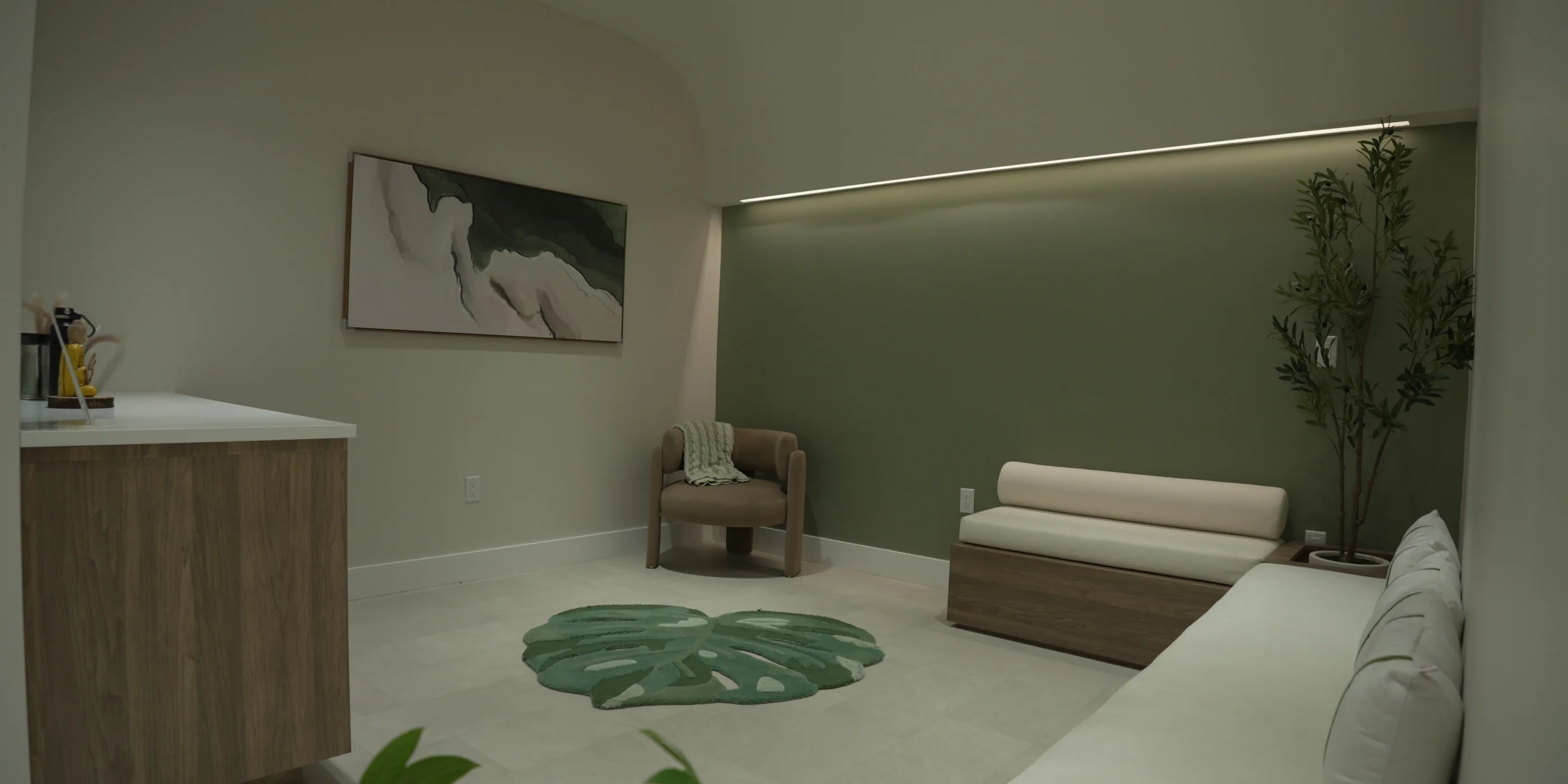 The reception lounge at Smile Spot Dentistry on Venice Island, Venice, FL